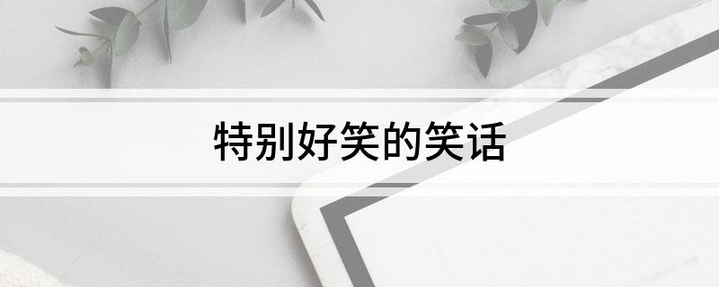特别好笑的笑话