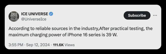 iPhone16Pro充电功率实锤峰值39W(图3)