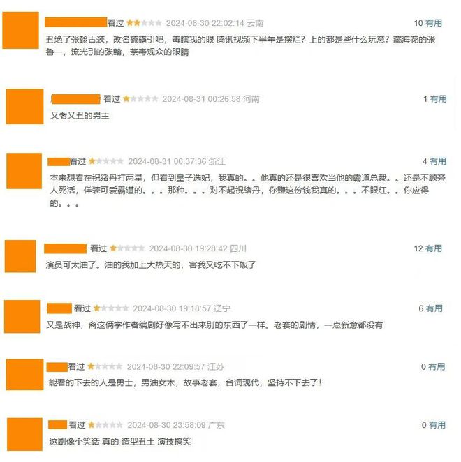 好家伙！张翰《流光引》开播就差评一片观众差评理由出奇的一致(图2)