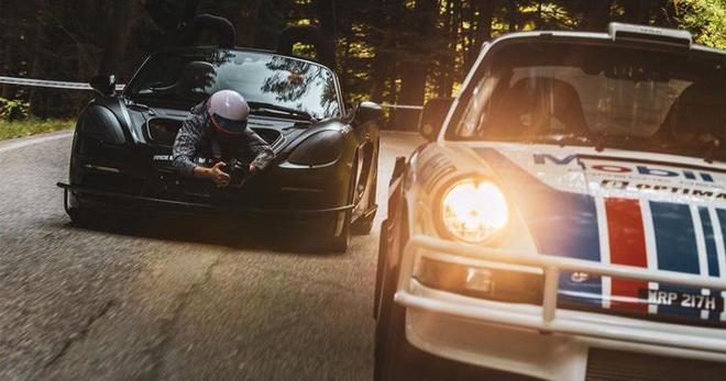 最狂野的摄影车？坐在保时捷718BoxsterS车头拍照见过没有(图4)