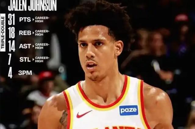 九游娱乐：吹杨不再是老鹰的唯一杰伦-约翰逊有望生涯首入全明星吗？