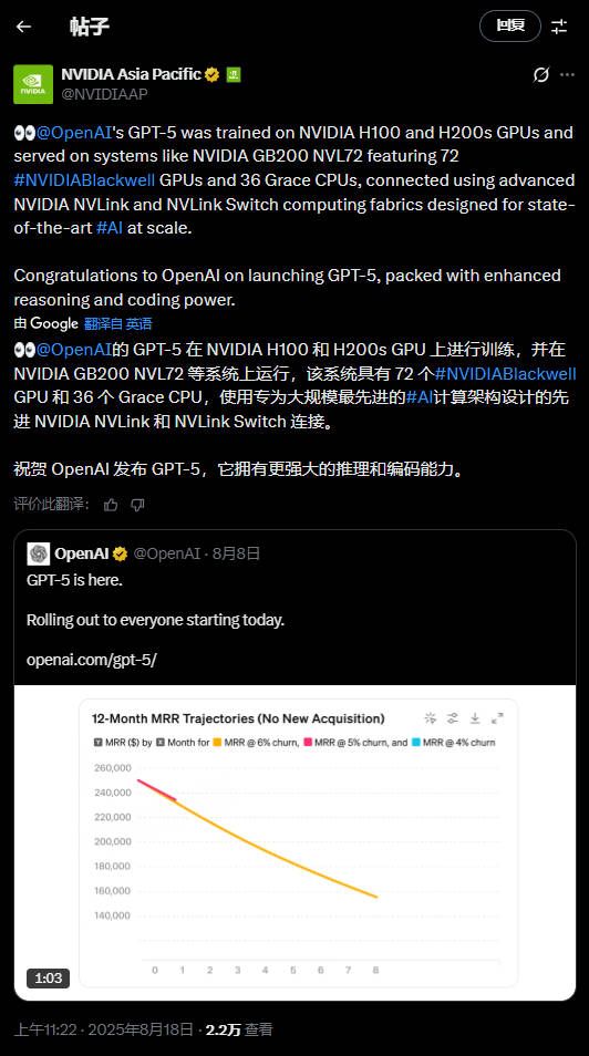 英伟达证实GPT-5是用H100H200训练的更强的B2尚未下场(图2)